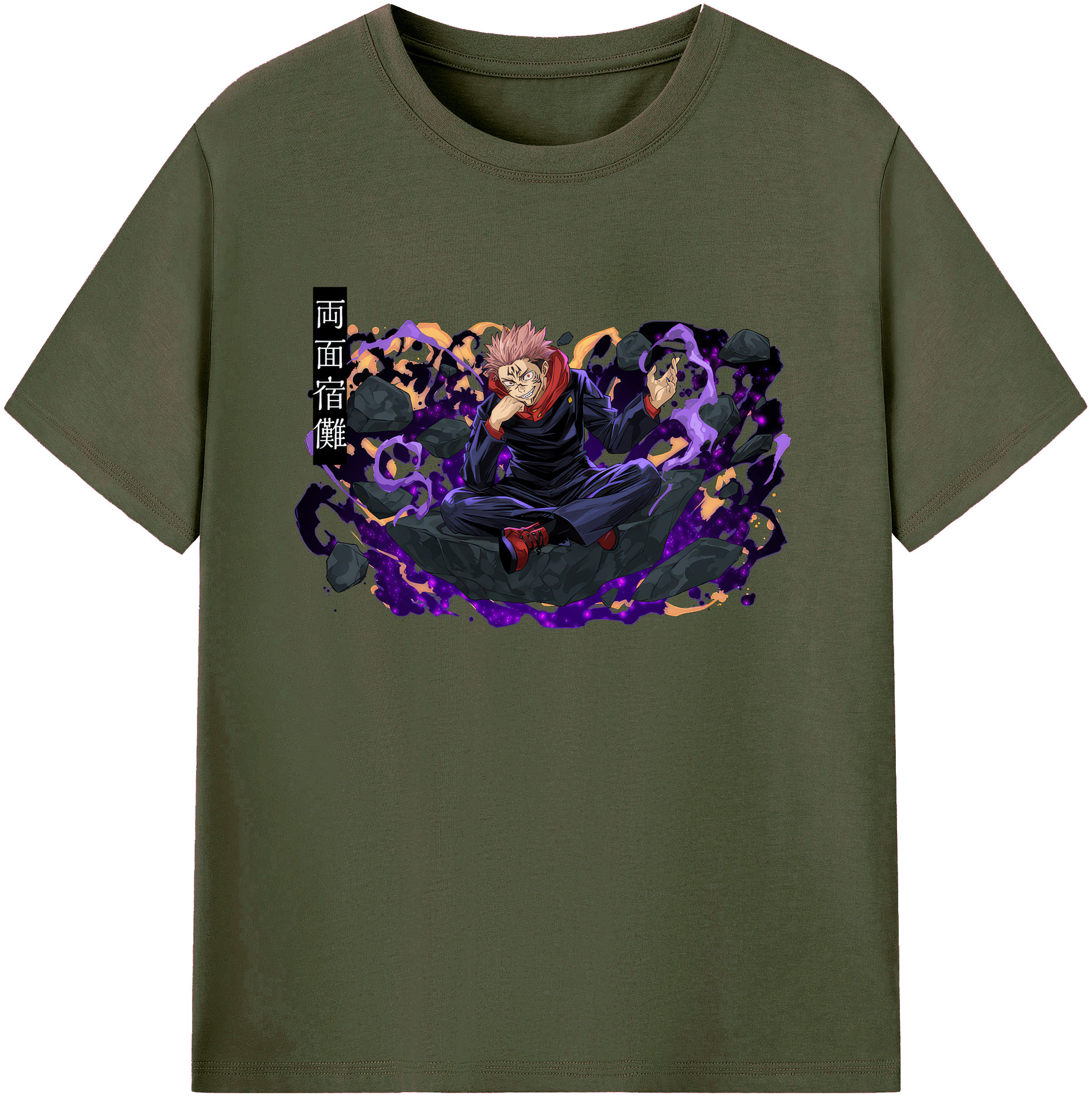 （画像用） 呪術廻戦 Jujutsu Kaisen 綿100％ メンズ半袖Tシャツ｜肌触りやわらか＆通気性